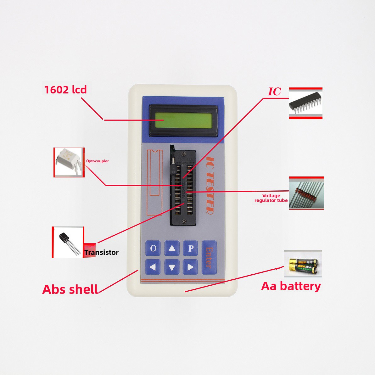 Diy Electronics Shop - Тестер транзисторов TSH‑06F для электронных мастерских,