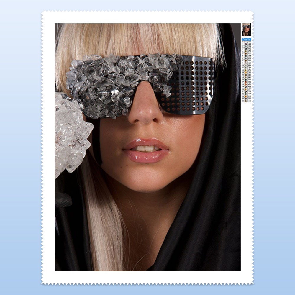 Diy Electronics Art - Алмазная вышивка L-Lady G-Gaga: Электронная музыка,