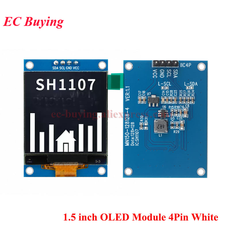 1,5-дюймовый OLED LCD белый ди – обзор и цена I2C Lcd Display