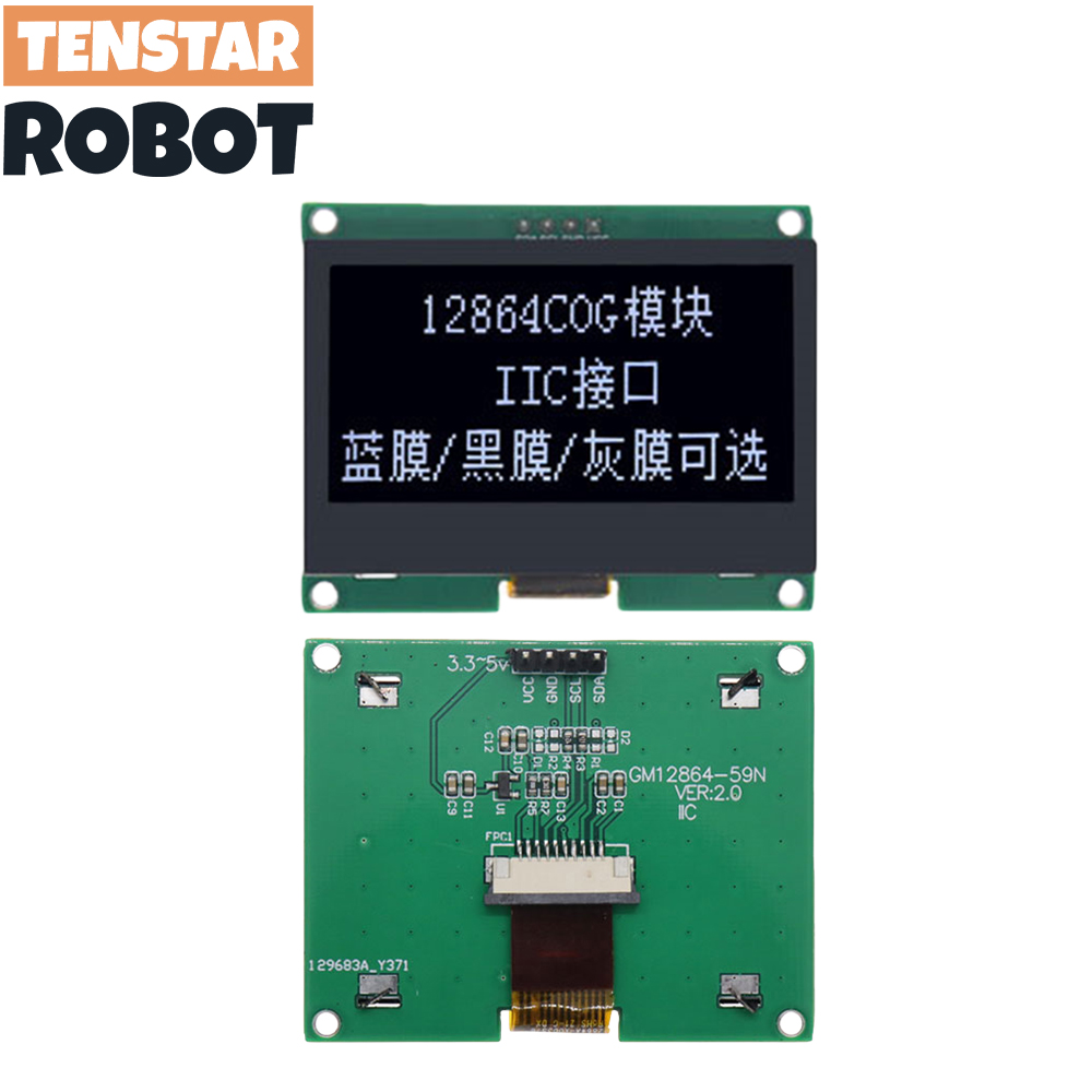 TENSTAR 12864-59N IIC 4P ЖК-мо – обзор и цена I2C Lcd Display